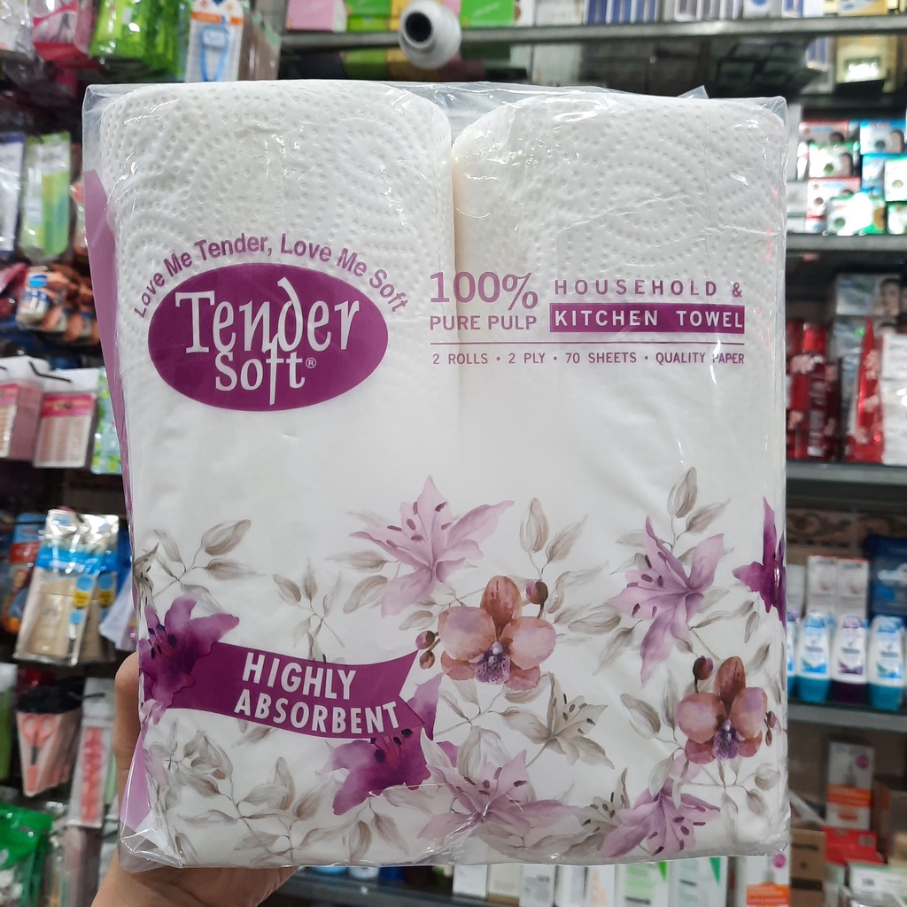 KHĂN GIẤY BẾP TENDER SOFT 2 CUỘN 2 LỚP