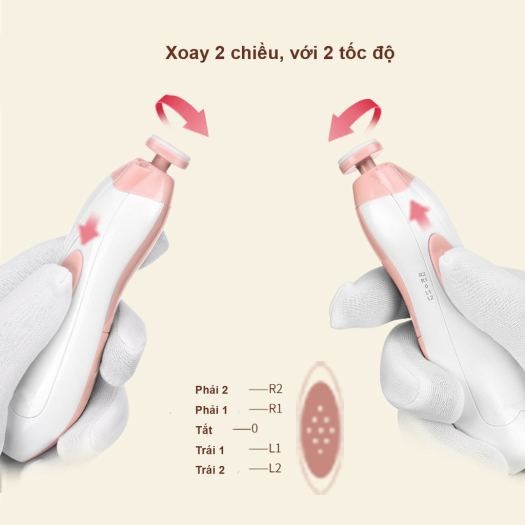 Máy Cắt Móng Tay Điện Đa Năng Cho Bé An Toàn Thông Minh Tiện Ích Trang Bị Đèn Pin Hàng Chính Hãng