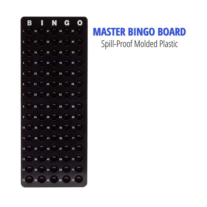 Bộ Trò Chơi Deluxe Bingo 6 Inch Lồng Bingo Master Board 75 Bóng Màu Và 50 Thẻ Bingo