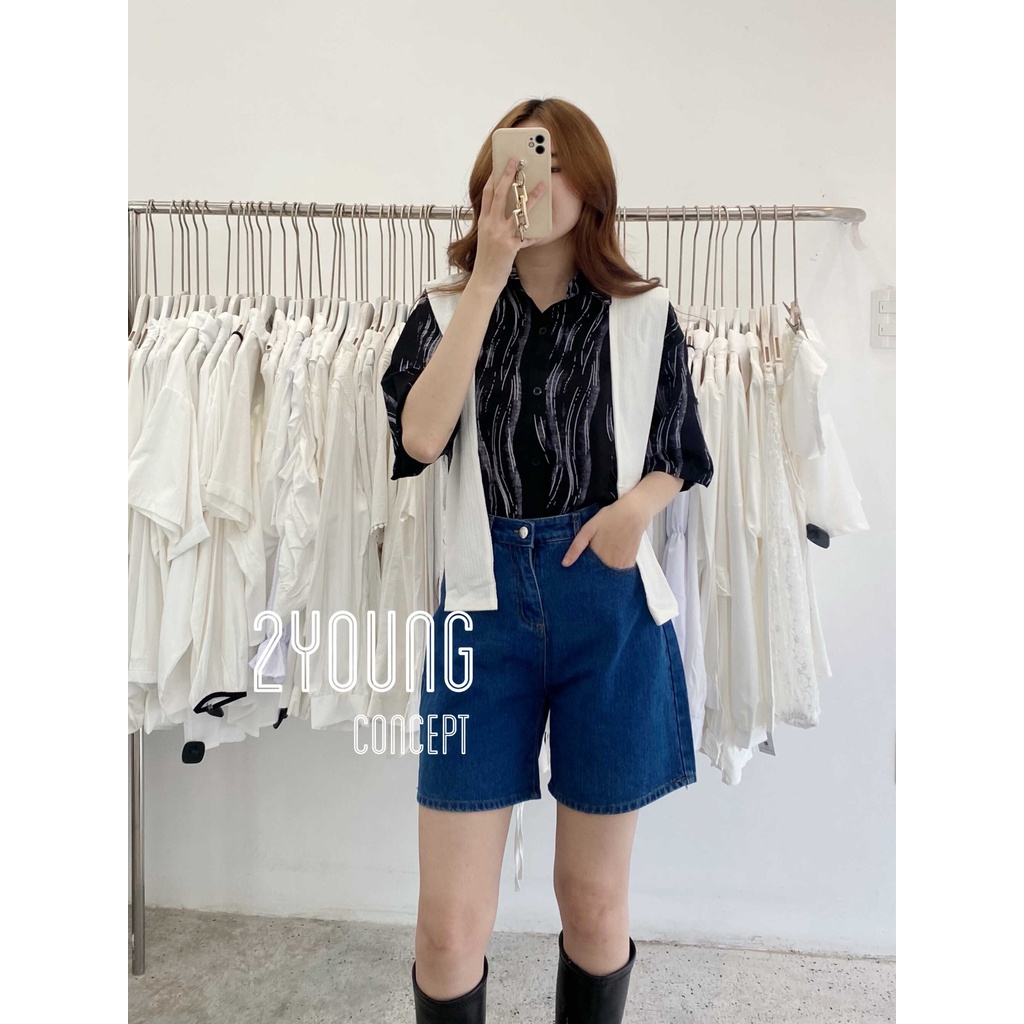 [2YOUNG] [ẢNH THẬT SHOP CHỤP] Quần short jean trơn Q576