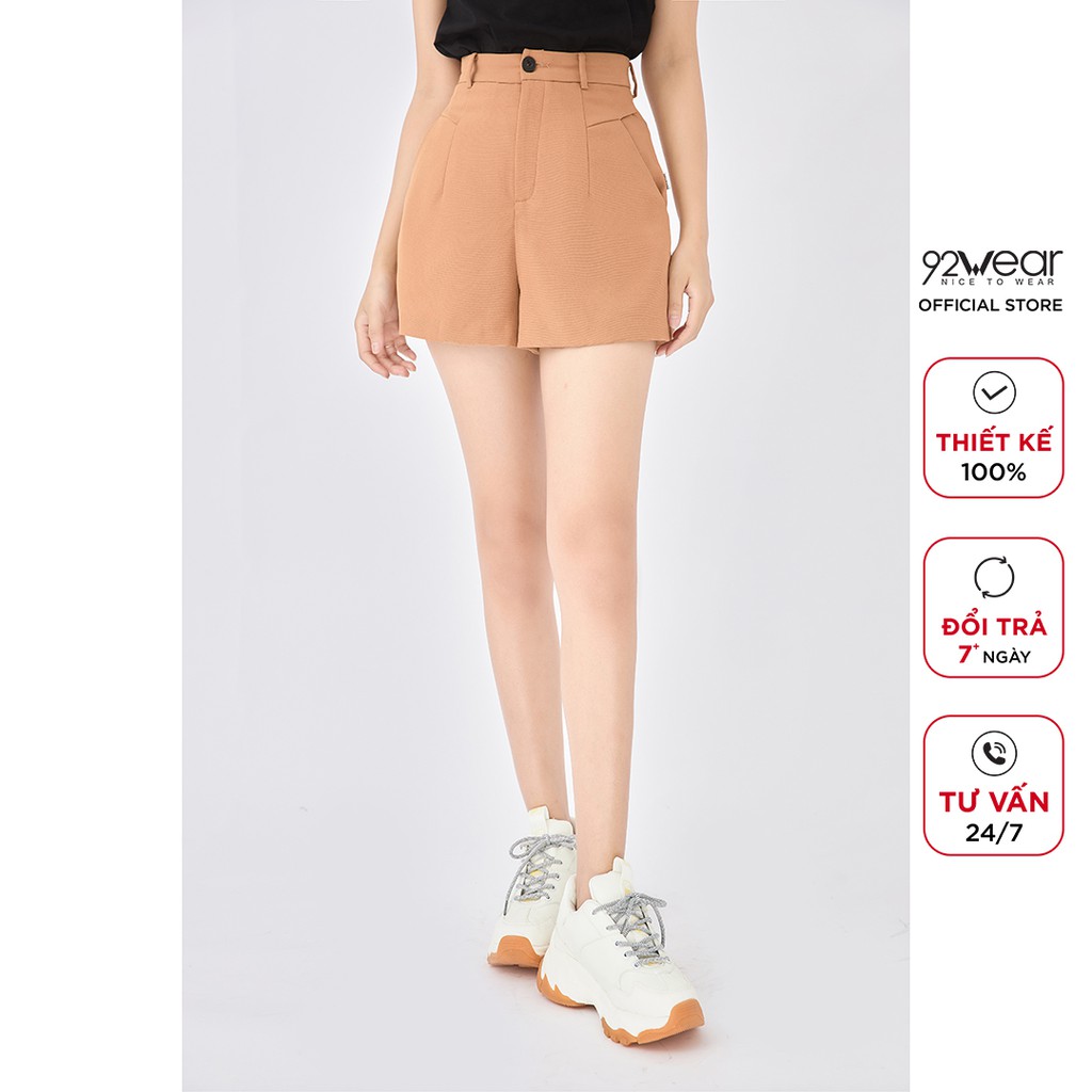Quần short nữ 92WEAR sooc ngắn ống rộng thoải mái SVA1456 | BigBuy360 - bigbuy360.vn