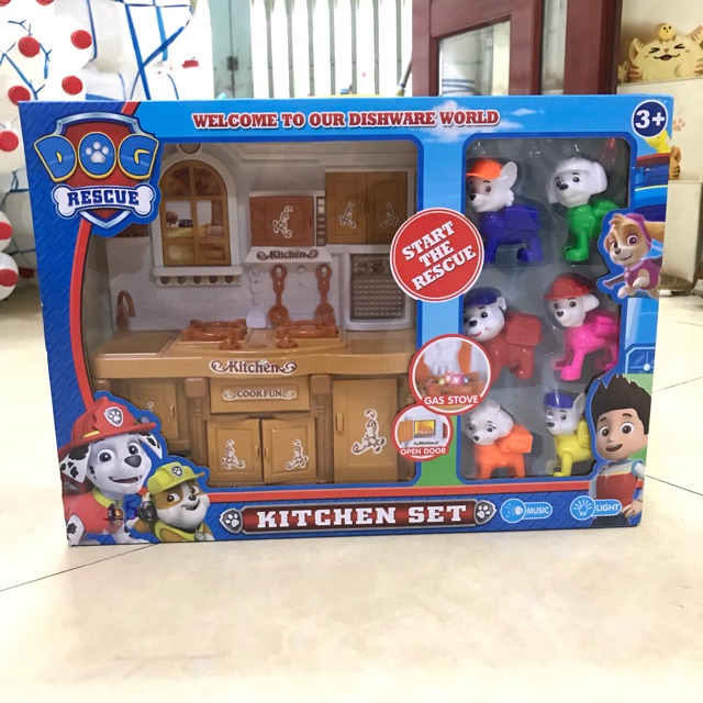 Bộ đồ chơi bếp của những chú chó cứu hộ có dùng pin - mã 583-3