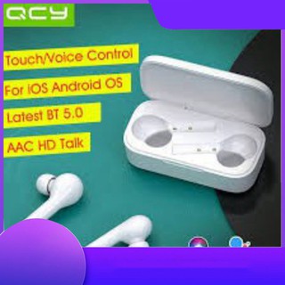 SALE TƯNG BỪNG Tai nghe Bluetooth QCY T5 trắng + Túi đựng tai nghe QCY  TƯNG BỪNG