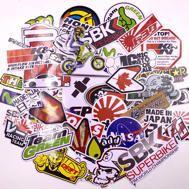 [Mã LIFEAUMAY giảm 10% tối đa 30k đơn 150k] Set 35 sticker miếng dán không thấm nước sắc màu graffiti nhiều chủ đề