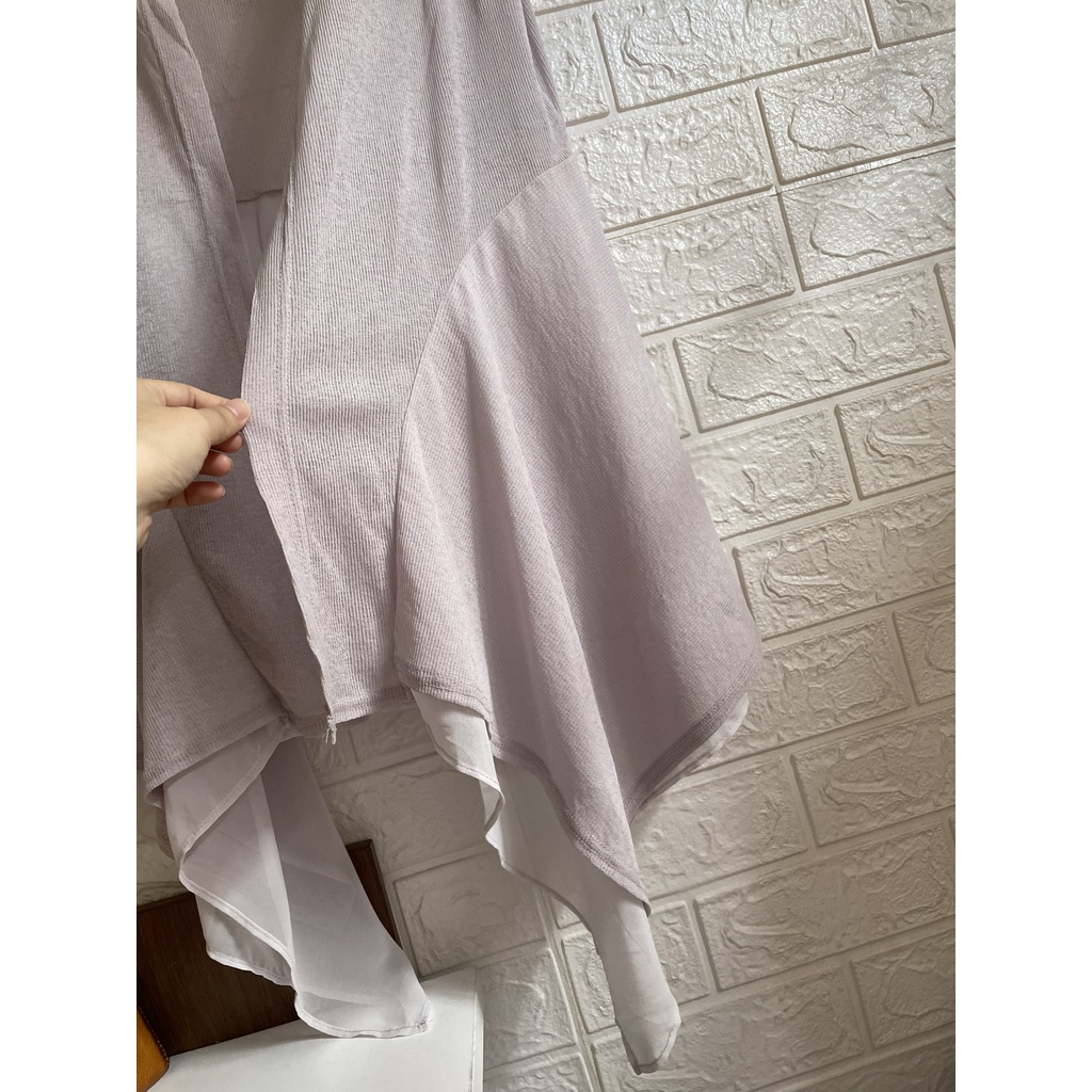 Áo khoác không tay, tà phối voan