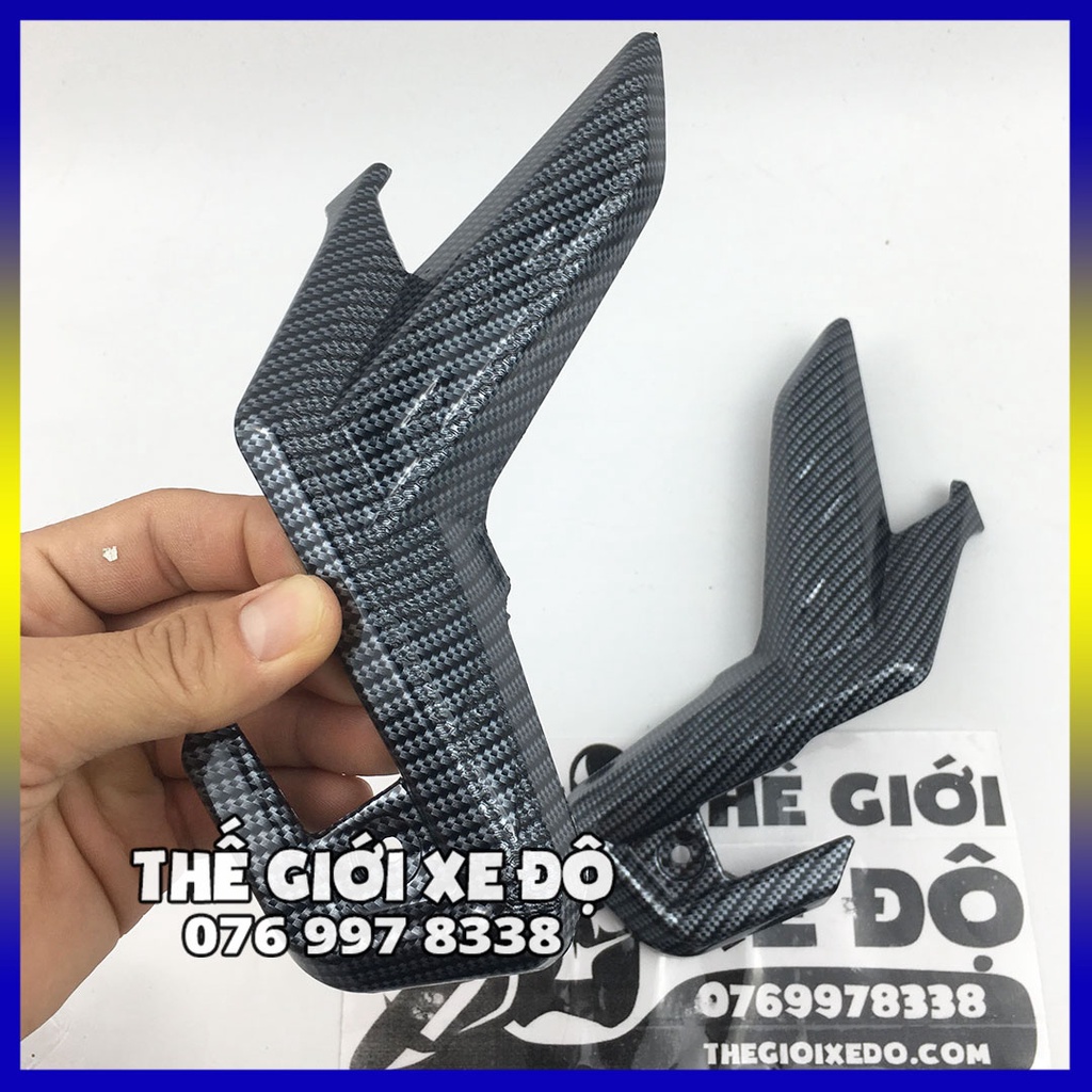 Ốp gác chân sau AB 160 125 cc 2023 cacbon - phụ kiện đồ chơi ốp carbon Air Blade