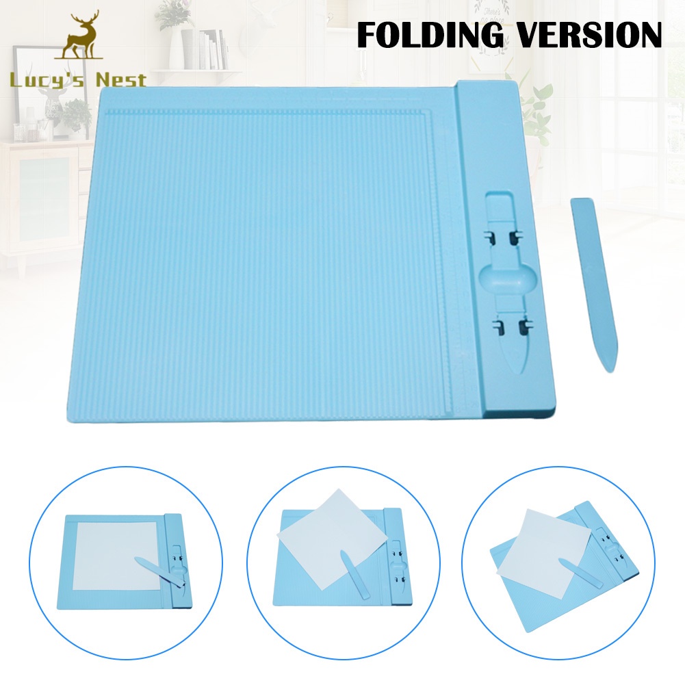 Bảng nhựa cắt giấy 270x230mm kèm thước đo