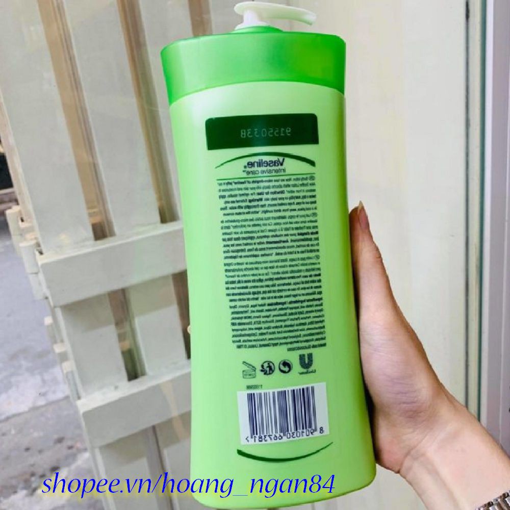 Sữa Dưỡng Thể 725ml Vaseline Làm Trắng, Sáng, Mịn Và Giữ Ẩm Da Intensive Care Aloe Soothe Chính Hã