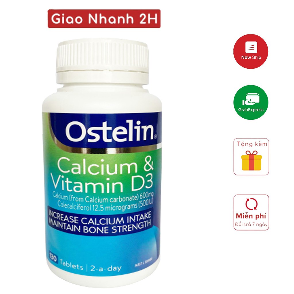 Ostelin Calcium & Vitamin D3- Canxi cho bà bầu 130 viên mẫu mới