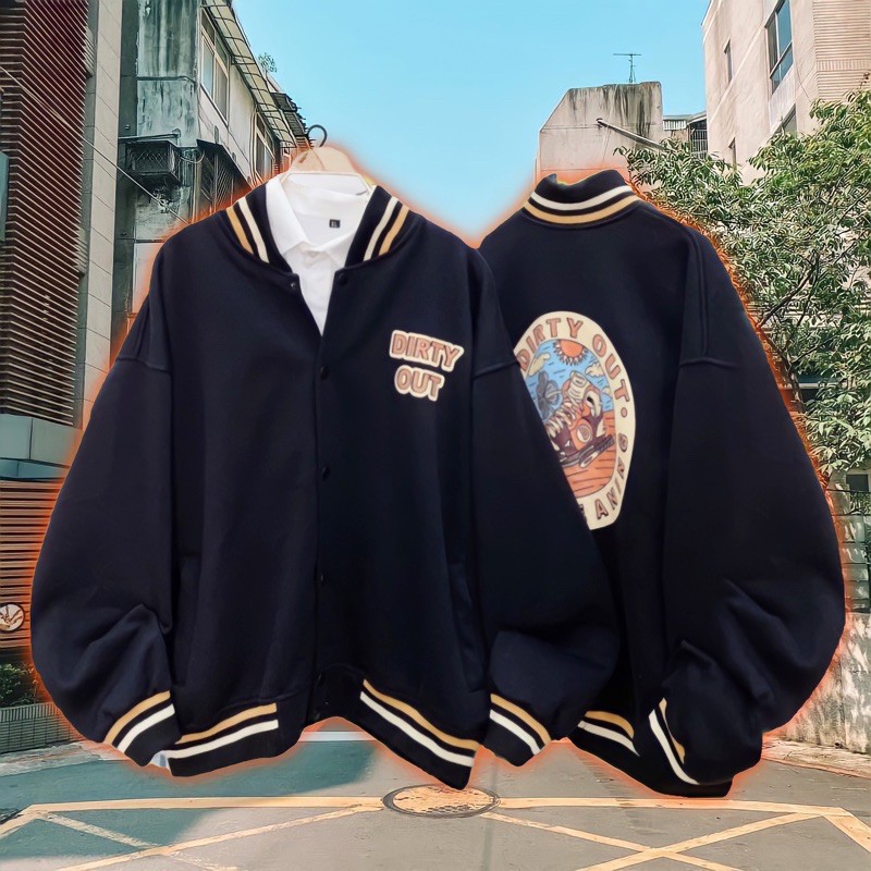 ÁO KHOÁC BOMBER JACKET DIRTY OUT ULZZANG UNISEX