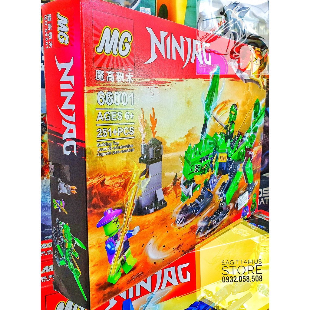 LEGO Lắp Ráp Rồng Bay NinjaGo 66001 - Xanh Lá ( 251 Miếng )