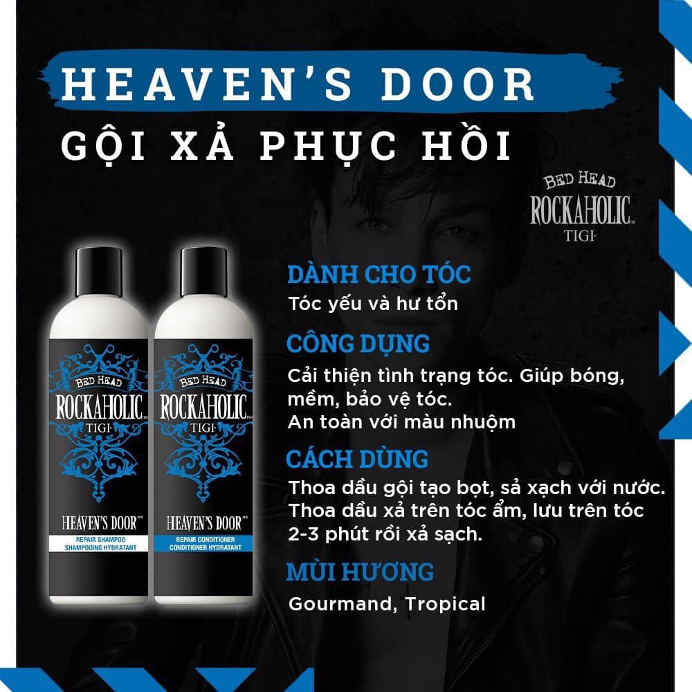 Dầu gội xả phục hồi Heaven’s Door Tigi Bed Head Rockaholic 355mlx2