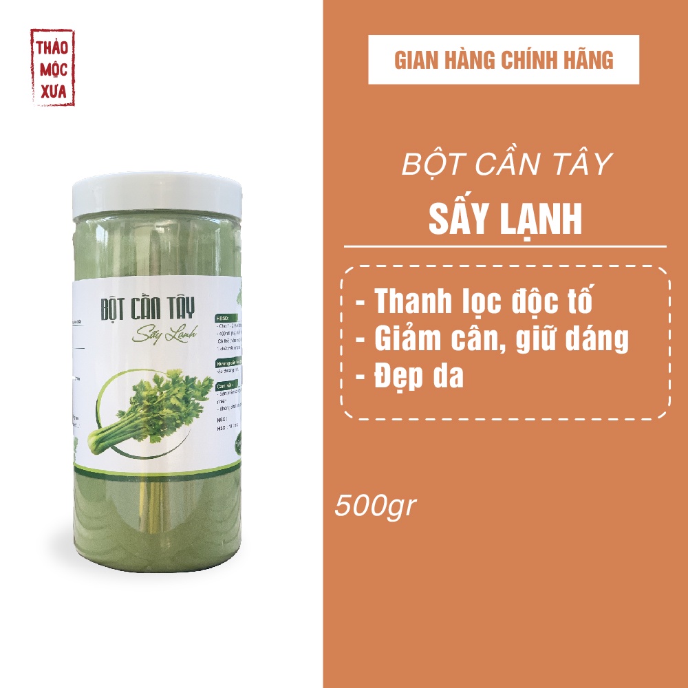 Bột cần tây sấy lạnh Thảo Mộc Xưa giúp đẹp dáng sáng da và tăng cường sức khỏe 500gr