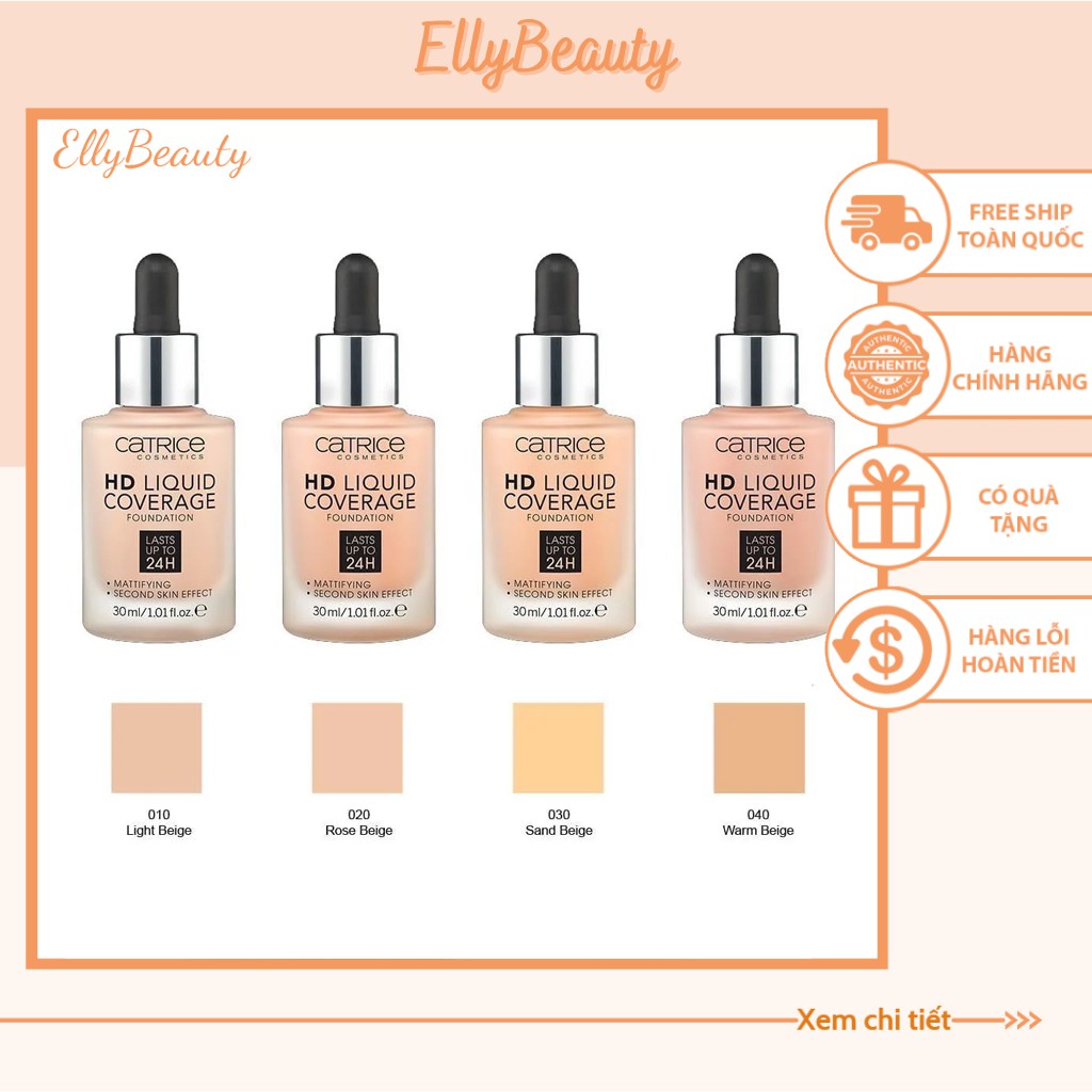 Kem nền Catrice HD Liquid Coverage Foundation