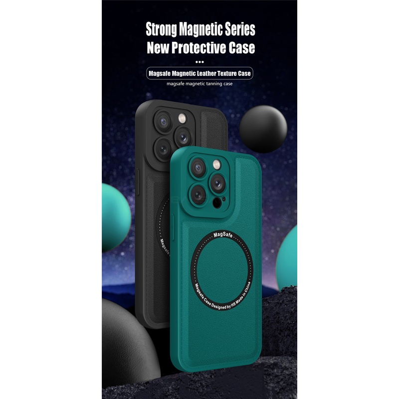 Ốp Điện Thoại Silicone Mềm Kết Cấu Da Magsafe Có Nam Châm Cho iPhone 14 13 12 11 Pro Max XR XS X 7 8 Plus