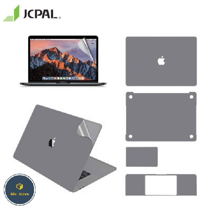 BỘ DÁN FULL BODY JCPAL 5 IN 1 CHO MACBOOK   [ CÓ ẢNH THẬT ] bảo vệ tối ưu không cần dùng ốp