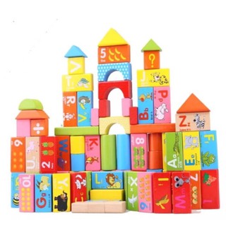 🎡Đồ Chơi Xếp Hình Khối Bằng Gỗ , Chữ Cái, Chữ Số Và Các Con Vật 100 Chi Tiết
