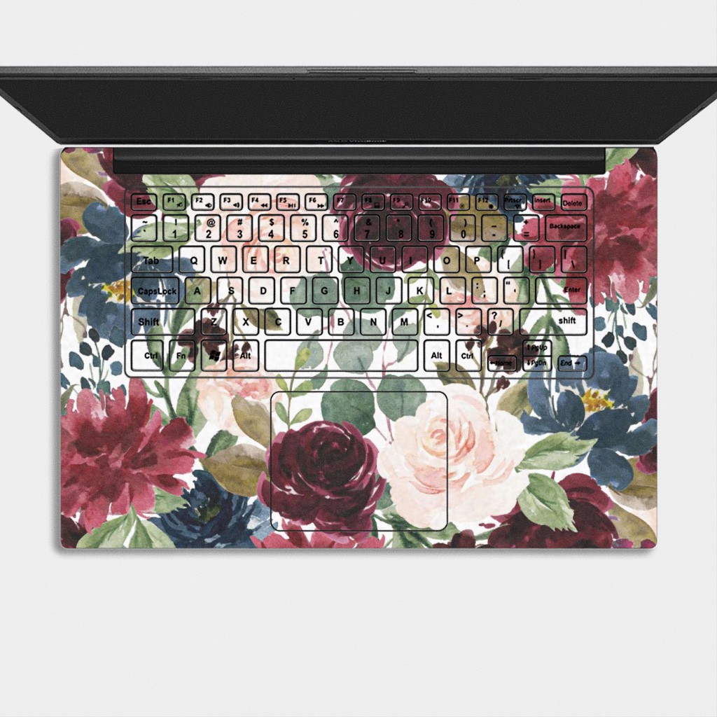 Bộ skin dán laptop mẫu Floral / Có mẫu decal dán cho tất cả các hãng máy tính