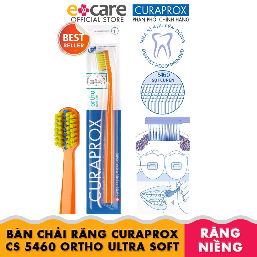 [Mã BMLTA50 giảm 50K đơn 150K] Bàn chải răng siêu mềm cho răng niềng Curaprox CS 5460 Ortho Ultra Soft