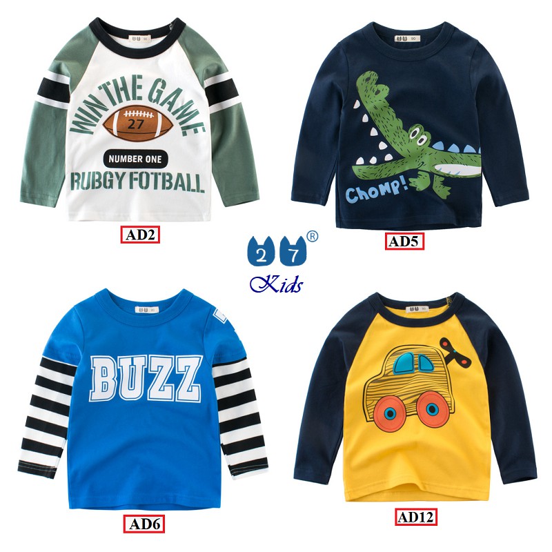 CHÍNH HÃNG - Áo Phông Dài Tay Bé Trai AM2 -27Kids