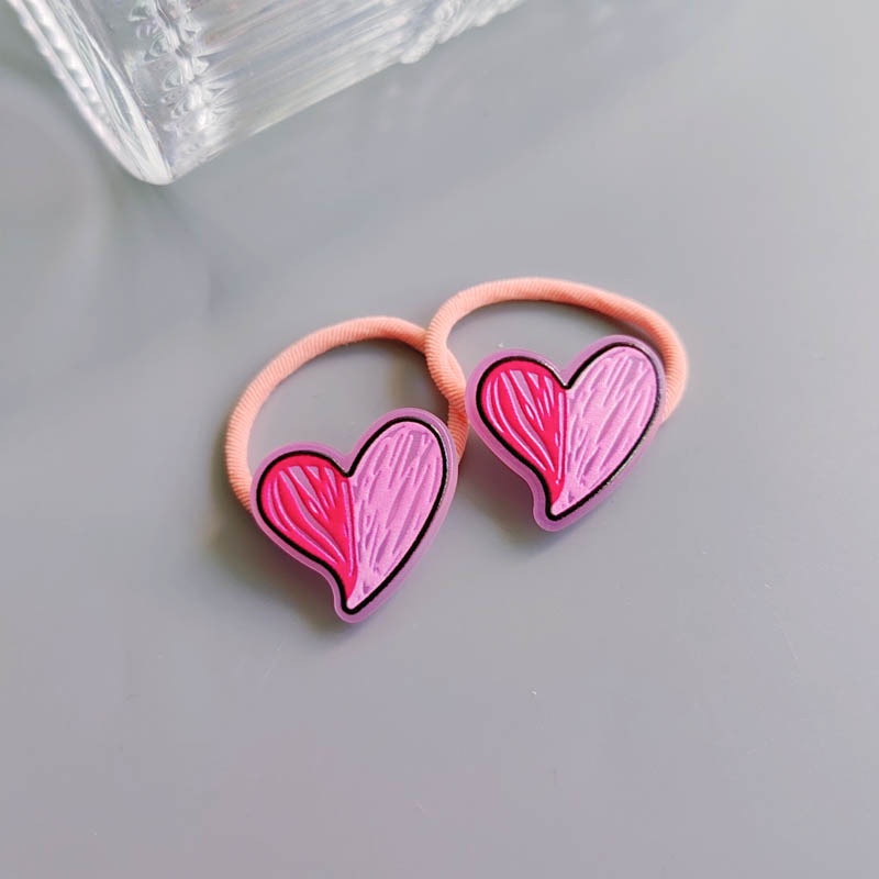 Set 2 Dây Cột Tóc Co Giãn Hình Cây Kẹo Mút Dễ Thương Cho Bé Gái