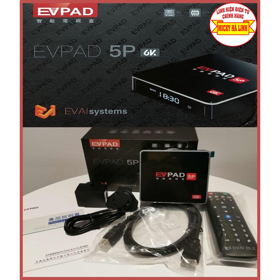 [Mã 155ELSALE giảm 7% đơn 300K] TIVI BOX EVPAD 5P 2020 XEM TRUYỀN HÌNH NƯỚC NGOÀI NHẬT ,HÀN, TRUNG, ĐÀI LOAN MIỄN PHÍ