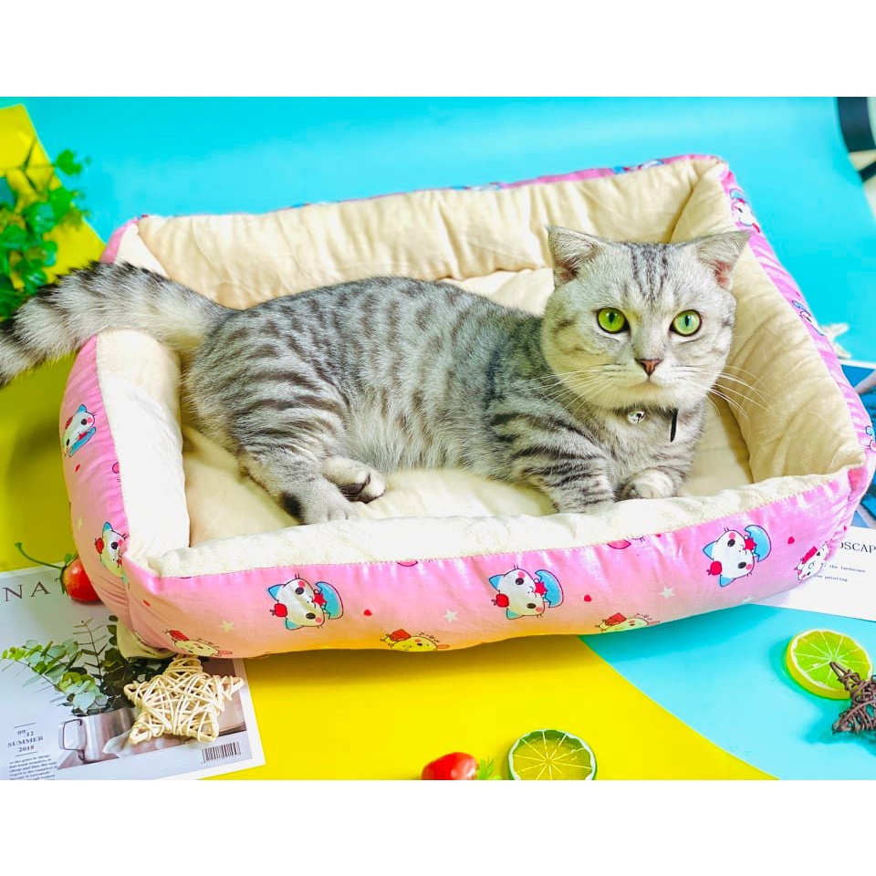 Ổ Nệm Bông Lớn Cho Chó Mèo Dễ Thương Mềm Mại