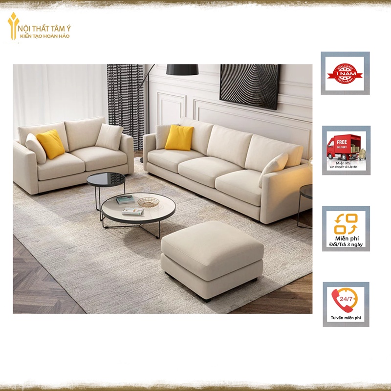 Ghế Sofa Bọc Nỉ Kèm 2 Gối ✌ FREESHIP HCM ✌ Ghế Sofa Cao Cấp thương hiệu TAMY