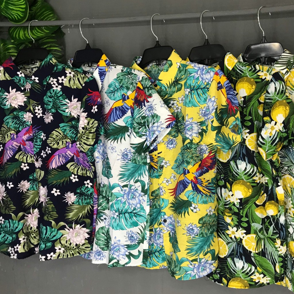 [Mã FAMAYMA2 giảm 10K đơn 50K] [Mẫu mới 2021] Áo sơ mi hoa lá cây áo đi biển phong cách Thái Lan | BigBuy360 - bigbuy360.vn