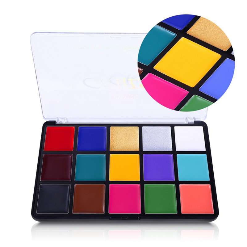 Ucanbe Ucanbe 15-color Face Painting Palette Waterproof No Stimulation Oiliness Facial Paint Cream | WebRaoVat - webraovat.net.vn