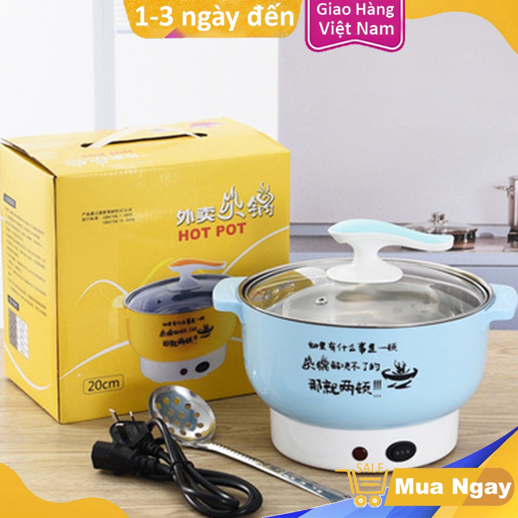 (hàng Có Sẵn) Ca Lẩu Điện Mini Đa Năng, Tặng Vá Canh, Thích Hợp Cho 1-3 Người