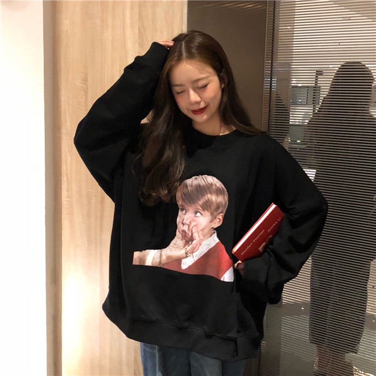 Áo Sweater Dáng Rộng Phong Cách Harajuku Hàn Quốc Thời Trang Thu Đông Mới 2021 | BigBuy360 - bigbuy360.vn