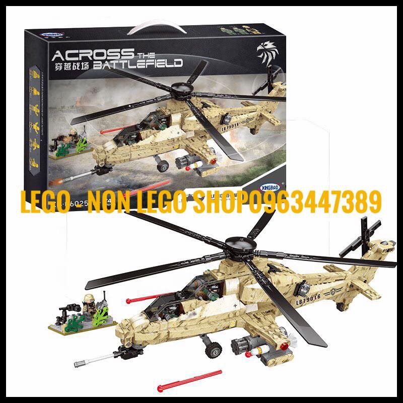 Lego Army - Xingbao 06025 ( Mô hình máy bay trực thăng chiến đấu 749 mảnh )
