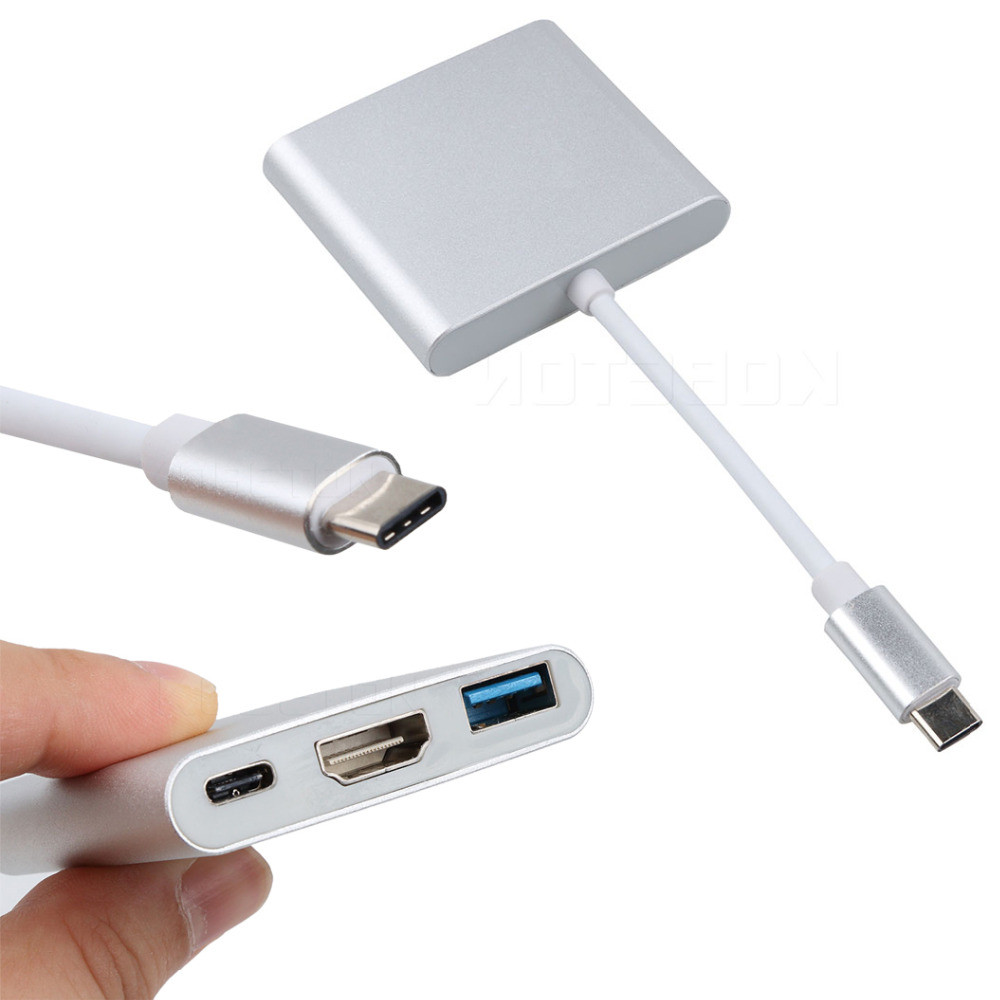 Bộ Chuyển Đổi Type C Sang Hdmi Usb 3.0 Usb-C 3.1 Cho Apple Macbook