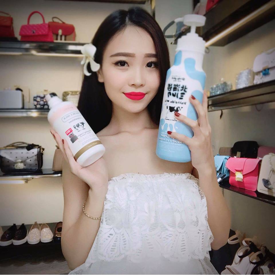 (Auth Thái) Sữa tắm Hokkaido Milk Whitening AHA Shower Cream Beauty Buffet