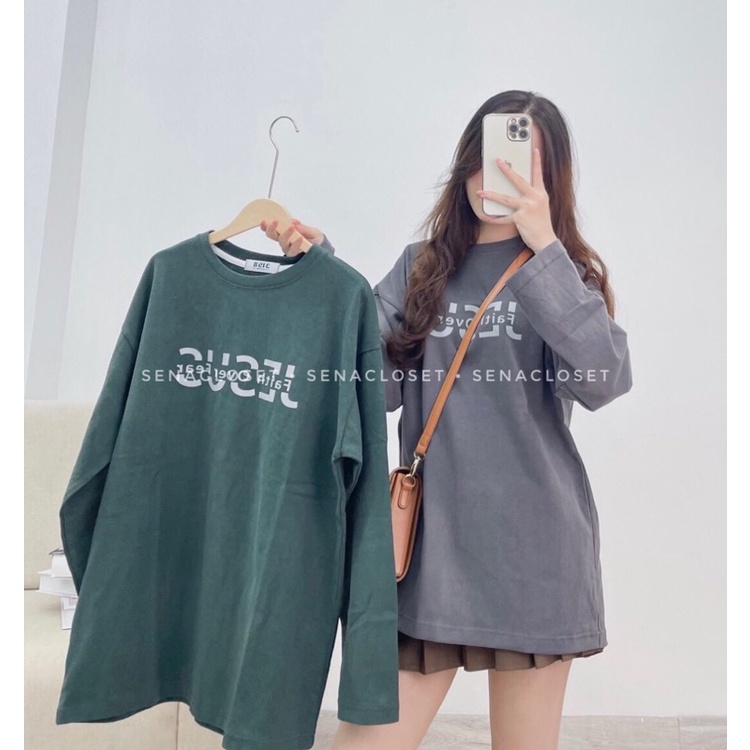 Áo phông dài tay cotton Quảng Châu (Ảnh thật)