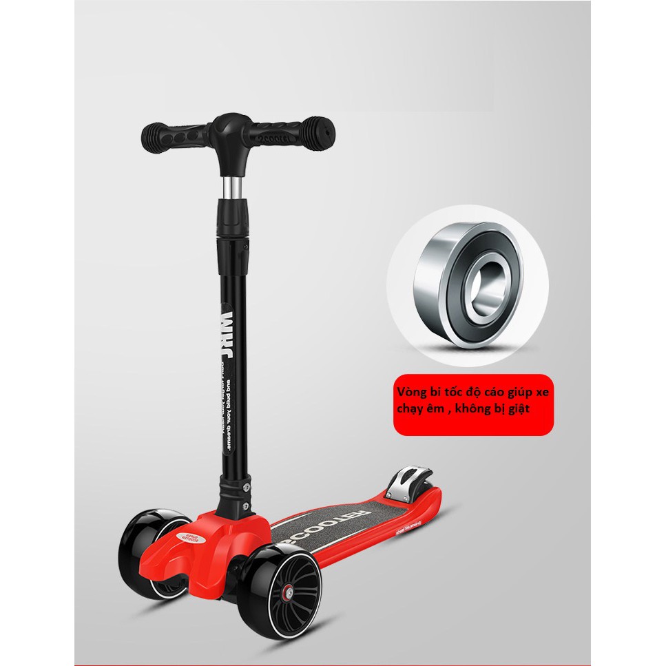 Xe Scooter MKL Xuất Mỹ an toàn cho bé 3 bánh to phát sáng chịu lực 80kg