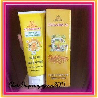 Sữa rửa mặt Collagen X3 nghệ và mật ong