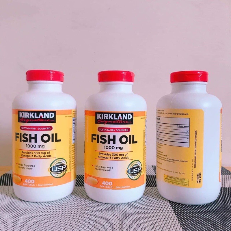 Viên Uống Fish Oil Dầu Cá Kirkland 400 Viên