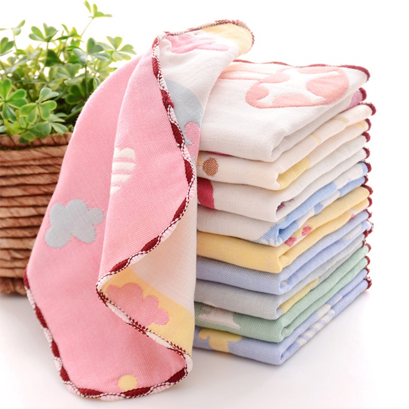 Khăn Lau Mặt Bằng Cotton Muslin Mềm Mại Cho Bé Sơ Sinh