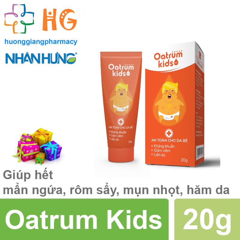 Oatrum Kids - Kem bôi da kháng khuẩn, giảm viêm, liền da cho bé (Tuýp 20g)