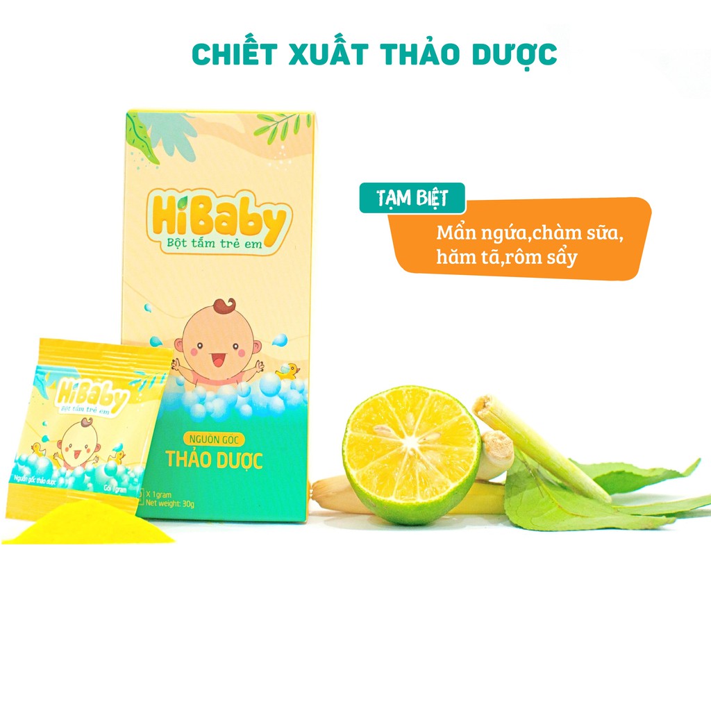 Bột tắm trẻ em HiBaby, sữa tắm sơ sinh, nước tắm thảo dược cho bé