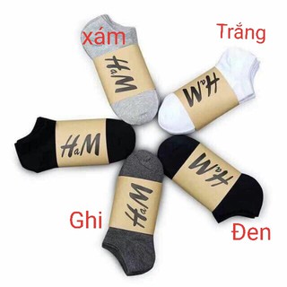 SET 5 ĐÔI TẤT HM CỔ NGẮN NAM NỮ
