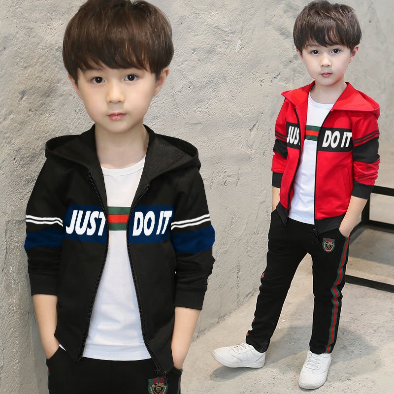 Áo Khoác Trẻ Em, Áo Trẻ Em Sọc In Chữ Just Do It Kèm Mũ NN1003