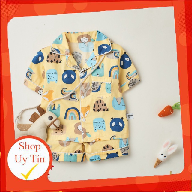 Bộ quần áo pyjama đồ ngủ cộc tay họa tiết dễ thương cho bé BR21002 - MAGICKIDS