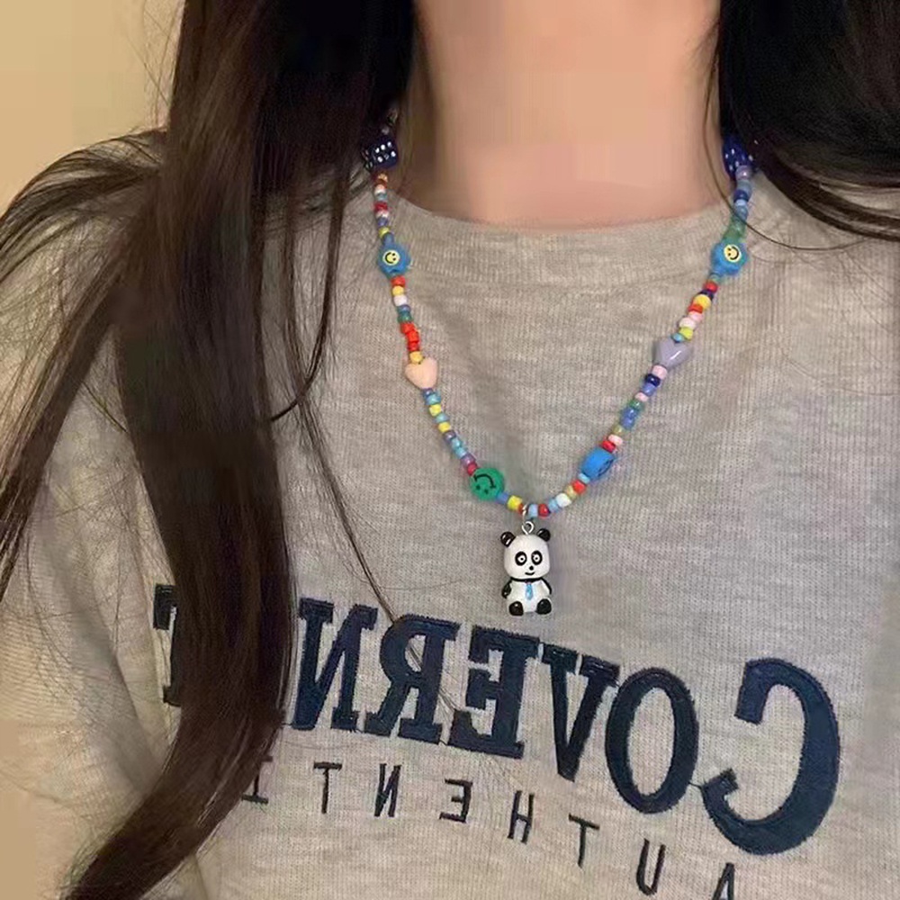 Vòng cổ Mặt Hình Thỏ Đội Nón Đính Hạt Nhiều Màu Sắc Dễ Thương Cho Nam Nữ