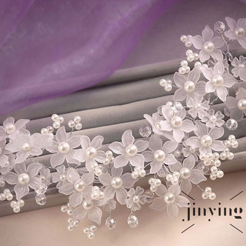 GETNOIVAS Trâm cài tóc hoa ngọc trai thanh lịch quý phái cao cấp cho cô dâu