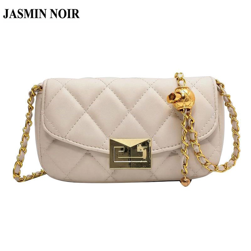 Túi Đeo JASMIN NOIR Chéo Họa Tiết Caro Dây Xích Thời Trang Cho Nữ