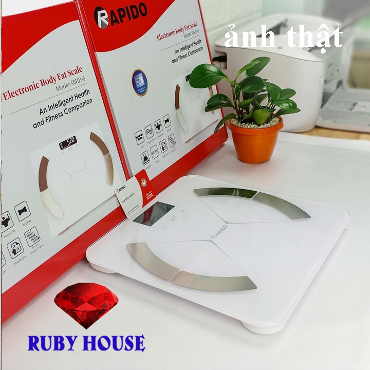 Cân sức khỏe RAPIDO,cân phân tích chỉ số cơ thể RSF01-S-Ruby House