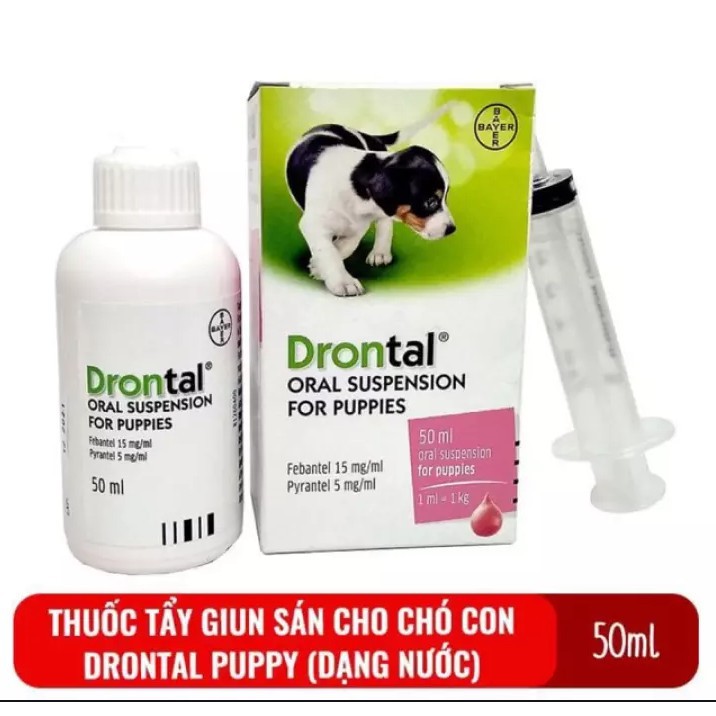 sổ giun cho chó con drontal dạng nước- 500ml/lọ